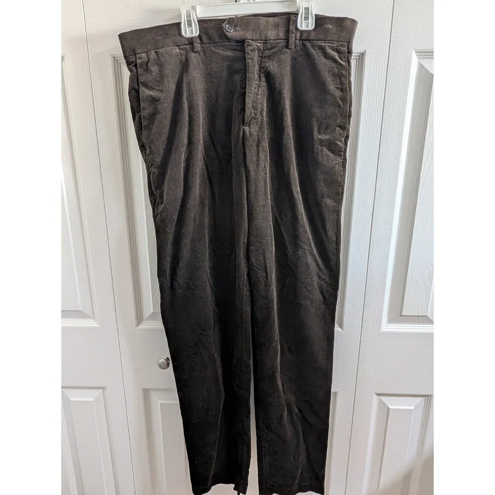 NWT Banana Republic Traveler Corduroy Chino Pants Mens 34x32 Slim Fit Brow